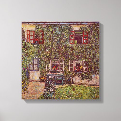 House of Guardaboschi by Gustav Klimt Vintage Art Canvas Print