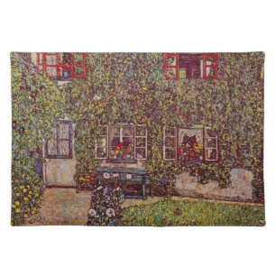 House of Guardaboschi by Gustav Klimt, Vintage Art Cloth Placemat