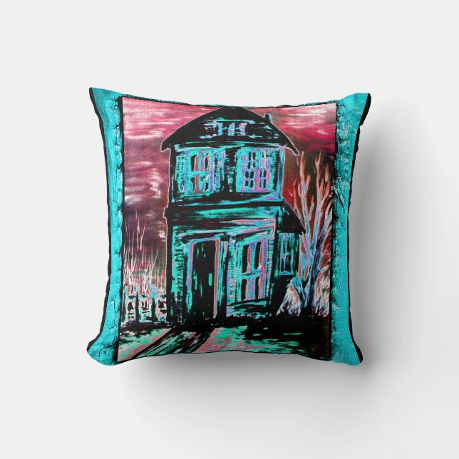 House of Invitation Throw Pillow (Front)