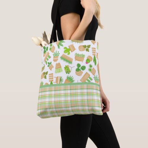 House of Plants Pattern  Tote Bag