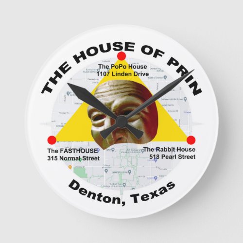 House of Prin Fasthouse Rabbits PoPo Denton Texas Round Clock