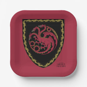 HOUSE OF THE DRAGON Badge Paper Plates