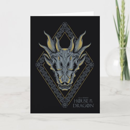 HOUSE OF THE DRAGON  Balerion Skull Diamond Crest Card