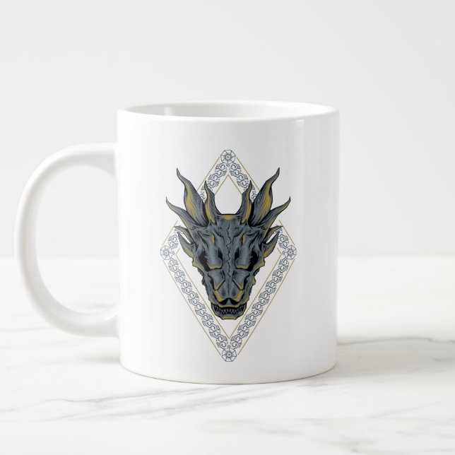 HOUSE OF THE DRAGON | Balerion Skull Diamond Crest Giant Coffee Mug (Left)