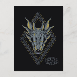 HOUSE OF THE DRAGON Balerion Skull Diamond Crest Postcard