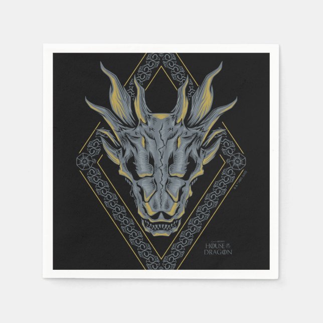 HOUSE OF THE DRAGON | Balerion Skull Diamond Napkins (Front)