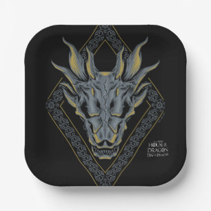HOUSE OF THE DRAGON Balerion Skull Diamond Paper Plates