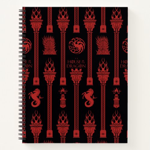 House of the Dragon Crest Pattern Notebook