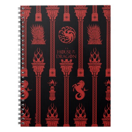 House of the Dragon Crest Pattern Notebook