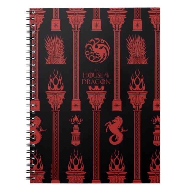 House of the Dragon Crest Pattern Notebook (Front)