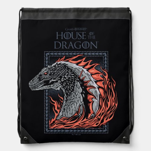 HOUSE OF THE DRAGON  Dragon Profile in Flames Drawstring Bag