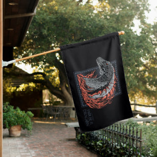 HOUSE OF THE DRAGON   Dragon Profile in Flames Flag