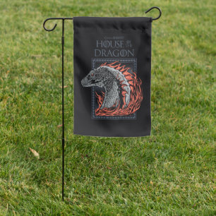 HOUSE OF THE DRAGON Dragon Profile in Flames Garden Flag