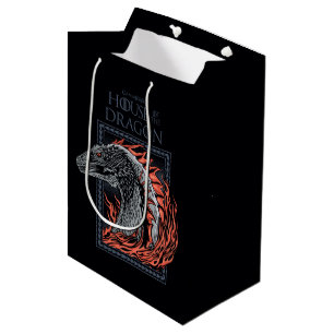 HOUSE OF THE DRAGON Dragon Profile in Flames Medium Gift Bag