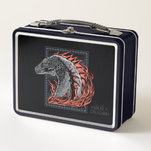 HOUSE OF THE DRAGON Dragon Profile in Flames Metal Lunch Box