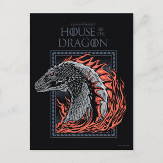 HOUSE OF THE DRAGON | Dragon Profile in Flames Postcard