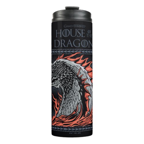 HOUSE OF THE DRAGON  Dragon Profile in Flames Thermal Tumbler