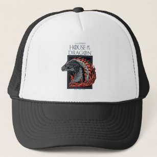 HOUSE OF THE DRAGON   Dragon Profile in Flames Trucker Hat