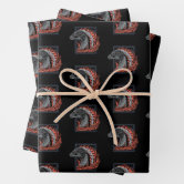 HOUSE OF THE DRAGON, Dragon Profile in Flames Wrapping Paper Sheets