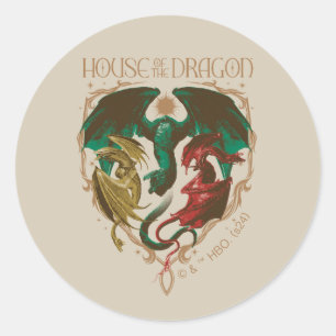 House of the Dragon Dragon Shield Classic Round Sticker