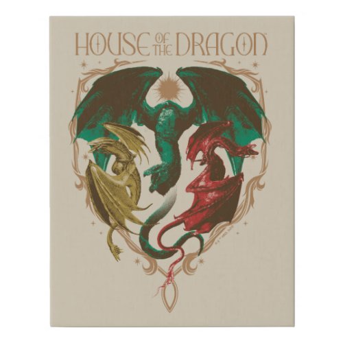 House of the Dragon  Dragon Shield Faux Canvas Print