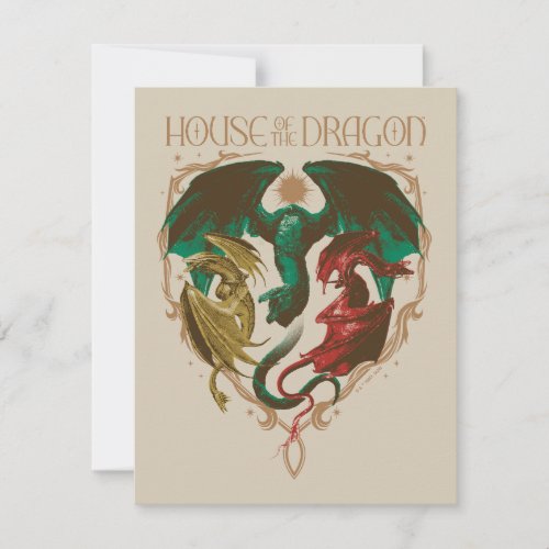 House of the Dragon  Dragon Shield Note Card