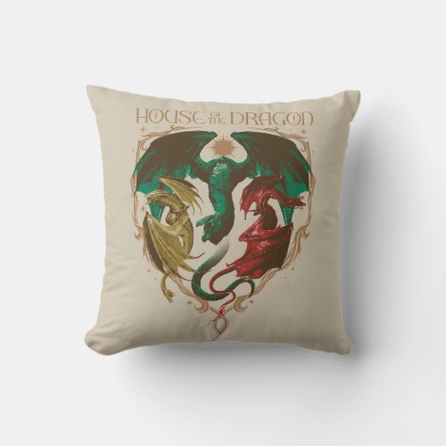 House of the Dragon  Dragon Shield Throw Pillow