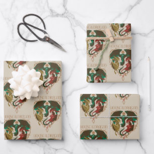 House of the Dragon Dragon Shield Wrapping Paper Sheets