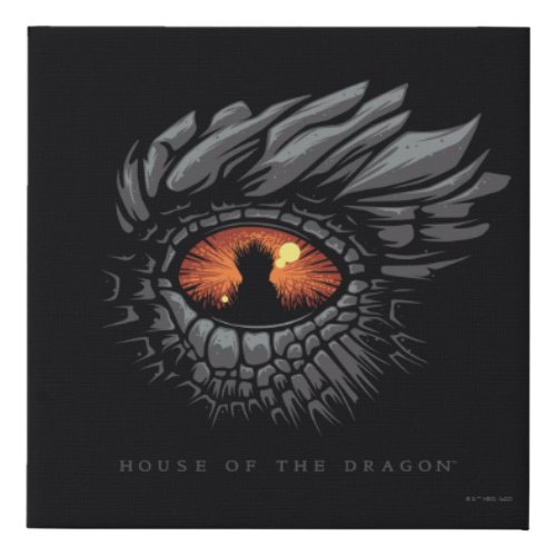 HOUSE OF THE DRAGON  Dragons Eye Iron Throne Faux Canvas Print