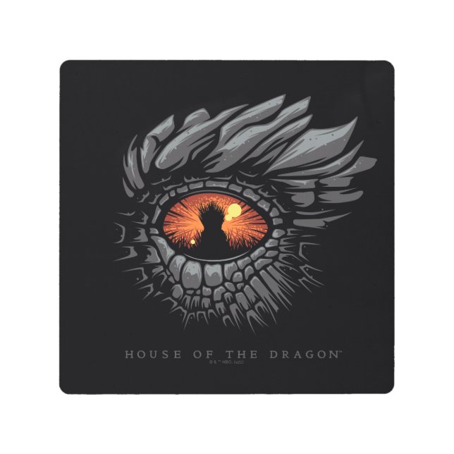 HOUSE OF THE DRAGON | Dragon's Eye Iron Throne Metal Print (Front)