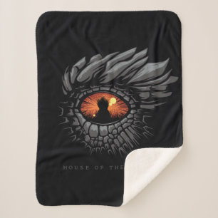 HOUSE OF THE DRAGON   Dragon's Eye Iron Throne Sherpa Blanket