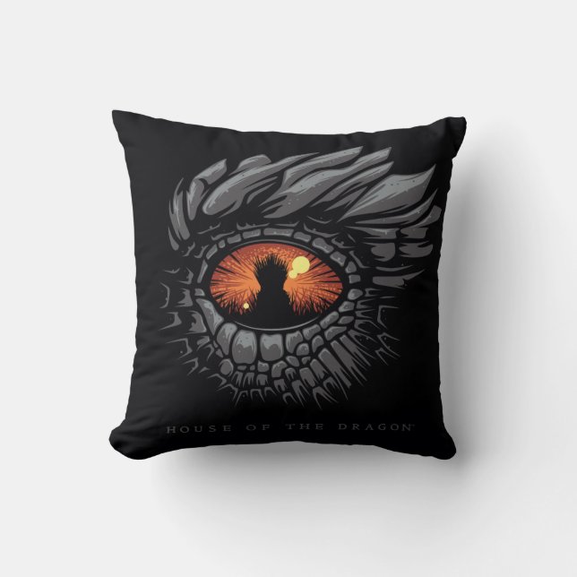 HOUSE OF THE DRAGON | Dragon's Eye Iron Throne Throw Pillow (Front)