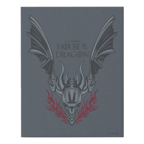 HOUSE OF THE DRAGON  Fire_Breathing Dragon Head Faux Canvas Print