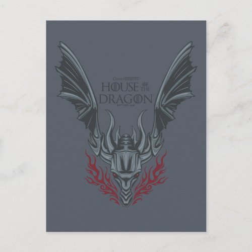 HOUSE OF THE DRAGON  Fire_Breathing Dragon Head Postcard