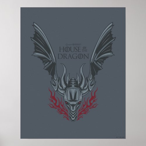 HOUSE OF THE DRAGON  Fire_Breathing Dragon Head Poster