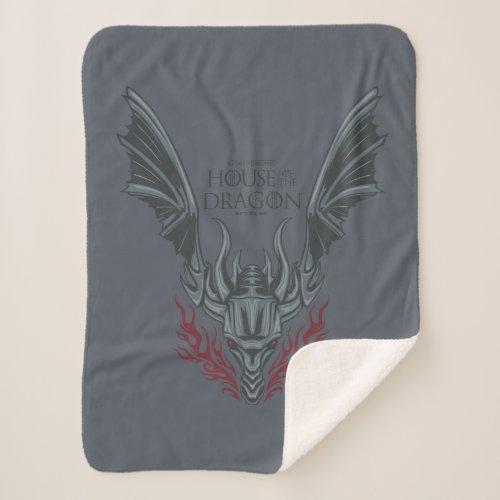 HOUSE OF THE DRAGON  Fire_Breathing Dragon Head Sherpa Blanket