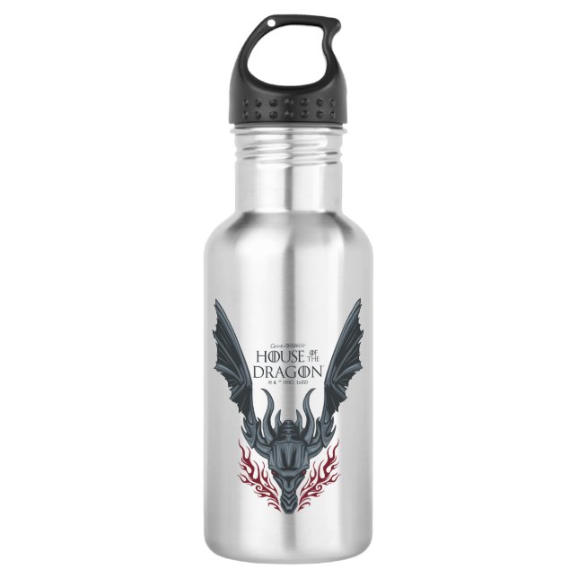 HOUSE OF THE DRAGON | Fire-Breathing Dragon Head Stainless Steel Water Bottle (Front)