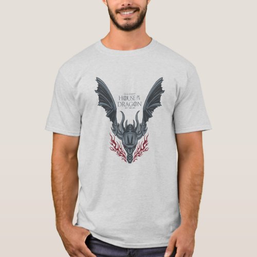 HOUSE OF THE DRAGON  Fire_Breathing Dragon Head T_Shirt