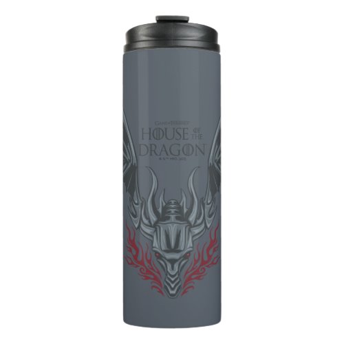 HOUSE OF THE DRAGON  Fire_Breathing Dragon Head Thermal Tumbler