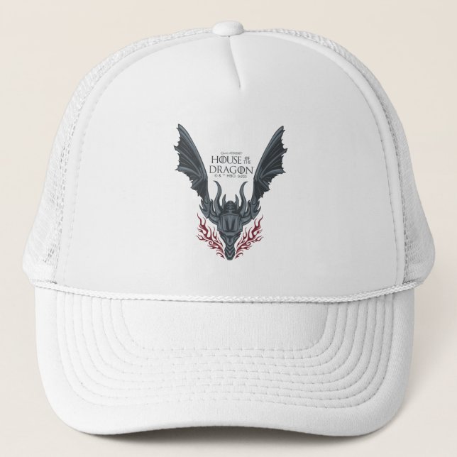 HOUSE OF THE DRAGON | Fire-Breathing Dragon Head Trucker Hat (Front)