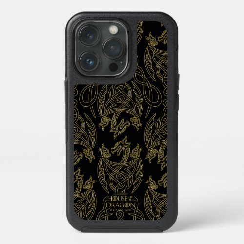 HOUSE OF THE DRAGON  Gold Filigree Dragon Pattern iPhone 13 Pro Case