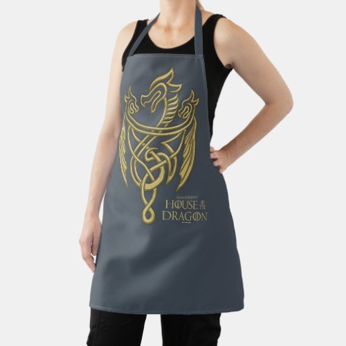 HOUSE OF THE DRAGON  Golden Filigree Dragon Crest Apron