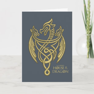 HOUSE OF THE DRAGON Golden Filigree Dragon Crest Card