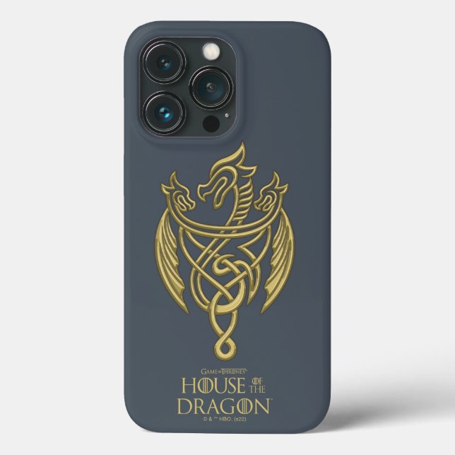 HOUSE OF THE DRAGON | Golden Filigree Dragon Crest Case-Mate iPhone Case (Back)