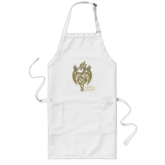 HOUSE OF THE DRAGON | Golden Filigree Dragon Crest Long Apron (Front)