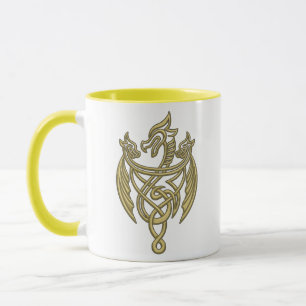 HOUSE OF THE DRAGON Golden Filigree Dragon Crest Mug