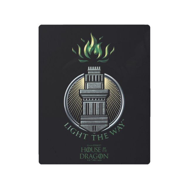 HOUSE OF THE DRAGON | House Hightower Sigil Metal Print (Front)