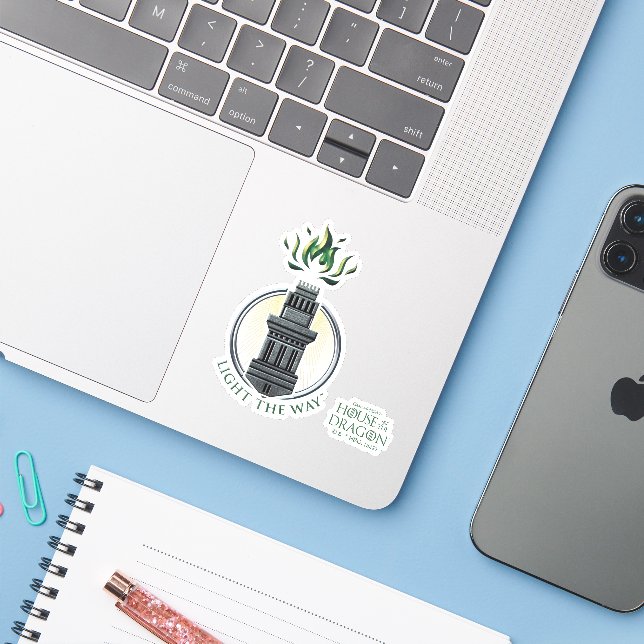 HOUSE OF THE DRAGON | House Hightower Sigil Sticker (Laptop w/ iPhone)