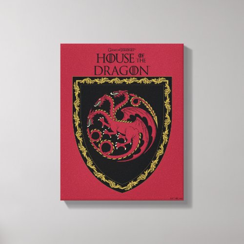 HOUSE OF THE DRAGON  House Targaryen Crest Canvas Print