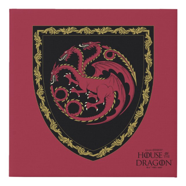 HOUSE OF THE DRAGON | House Targaryen Crest Faux Canvas Print (Front)